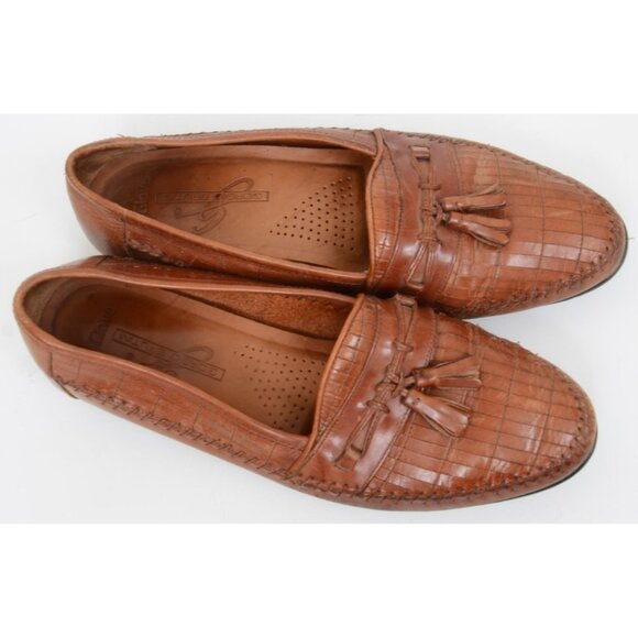 Giorgio Brutini the Glove Men\'s Size 10C Leather Woven Tassel Loafers Preppy main image 10
